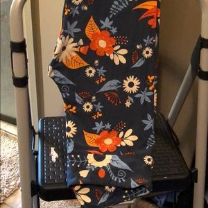 Blue and floral print